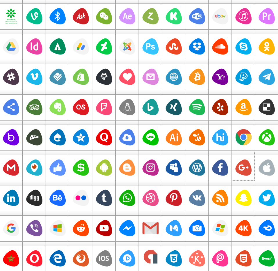Social Logos Color